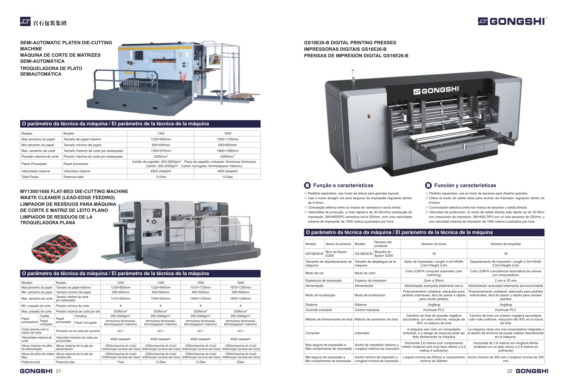 Original technical sheet · Digital printer
